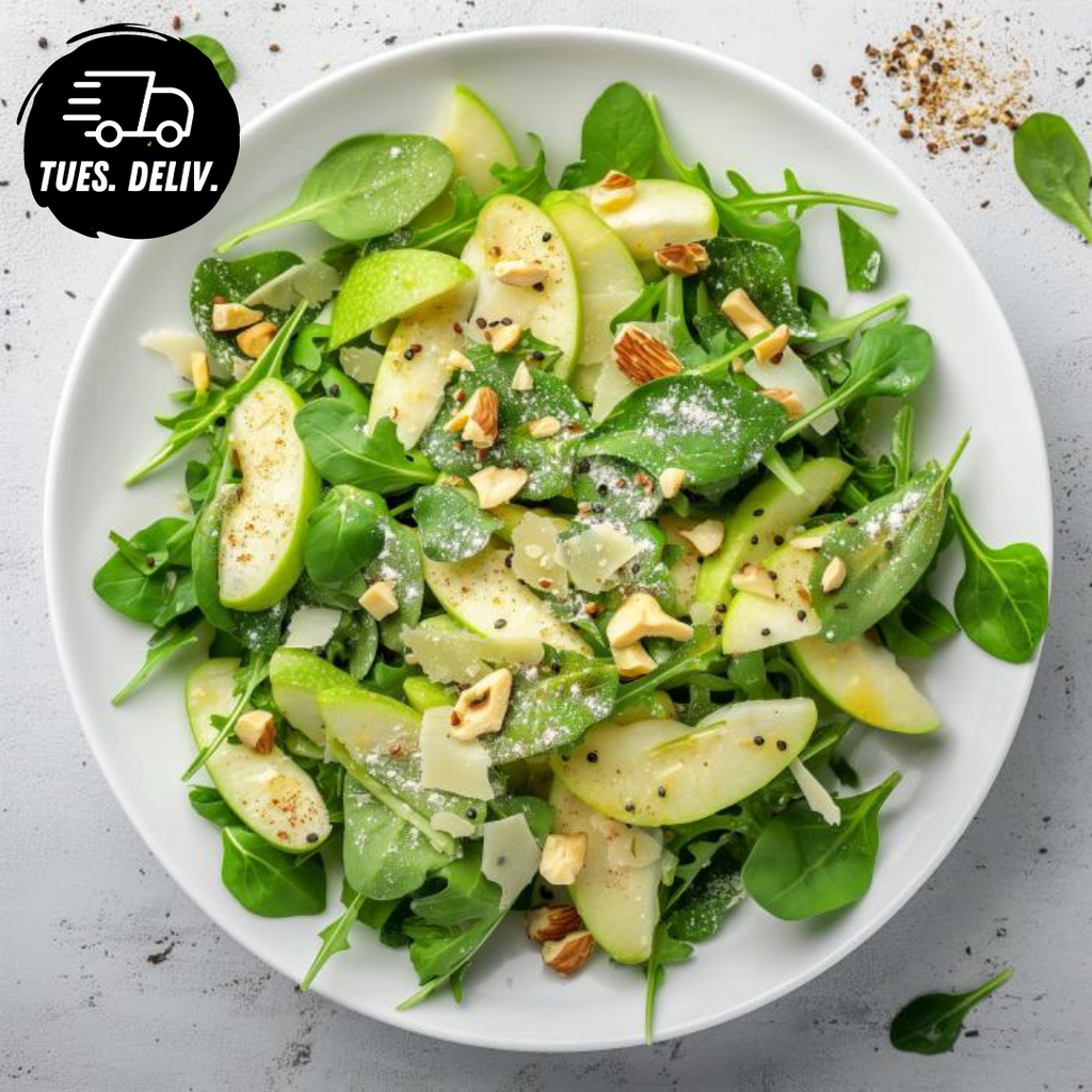 SPINACH, ROCKET AND APPLE SALAD W PARMESAN