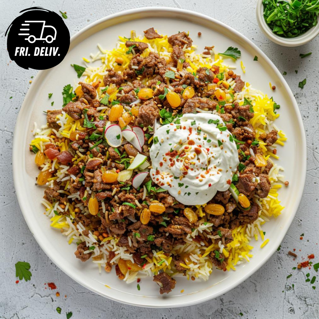LOADED LEBANESE RICE WITH BEEF