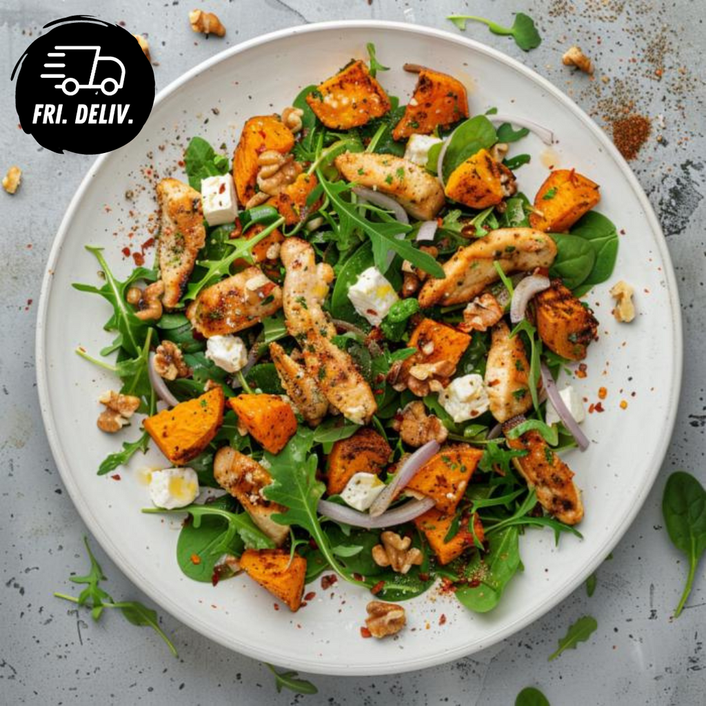 SWEET POTATO, CHICKEN & FETA SALAD BOWL