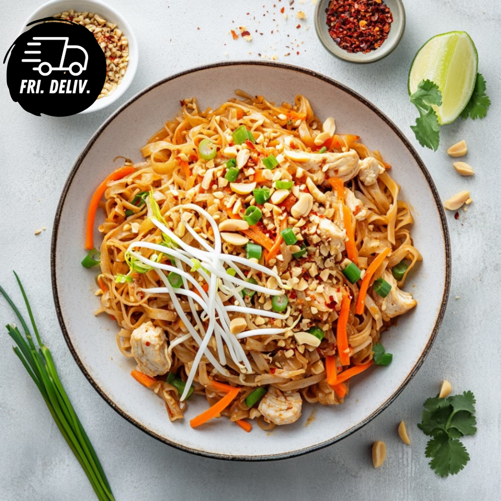 CHICKEN PAD THAI WITH VEG.